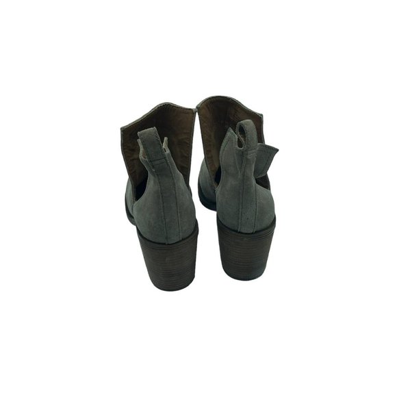 Steve Madden Ankle Boot Womens 10 M Taupe Suede Western Block Heel Slip On - Picture 3 of 6